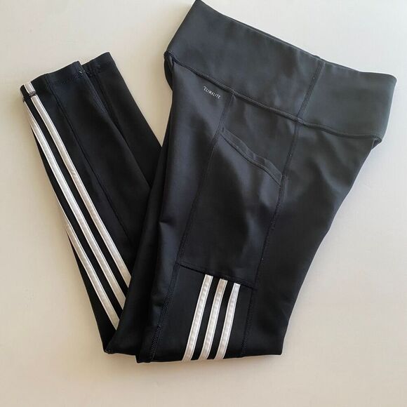 Black Adidas Climalite Leggings size S - Picture 2 of 2